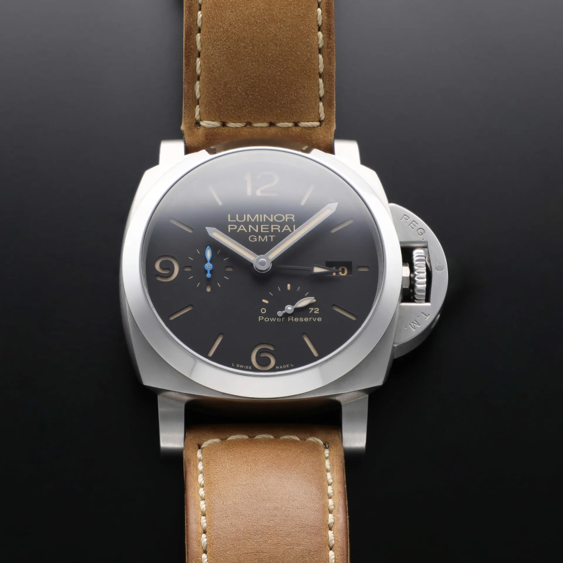 Panerai Luminor 1950 3 Days GMT Power  PAM 01321 44mm Stainless steel Black