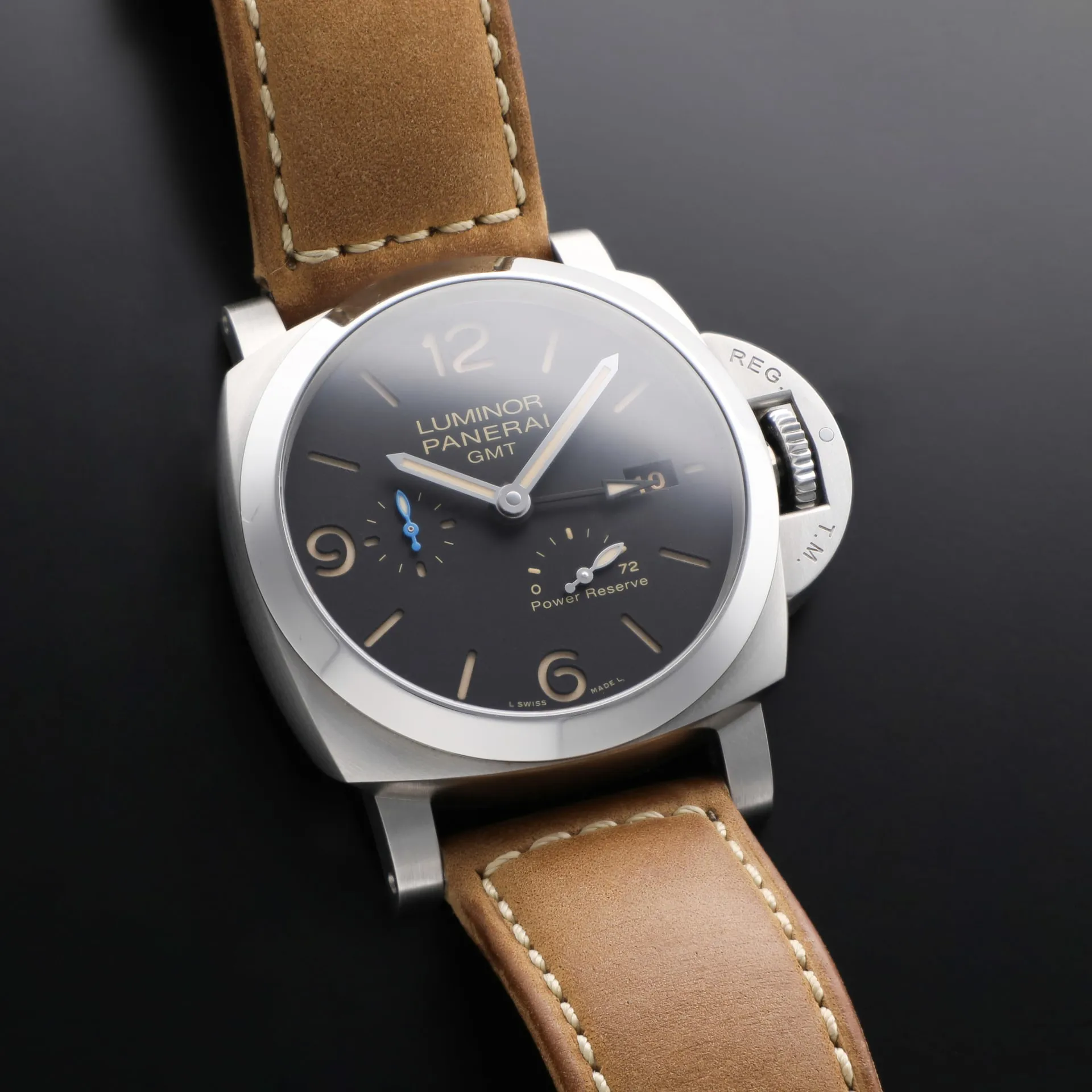 Panerai Luminor 1950 3 Days GMT Power  PAM 01321 44mm Stainless steel Black 2