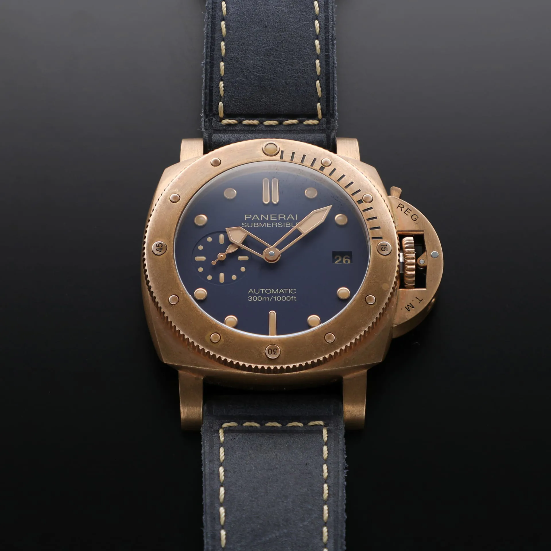 Panerai Submersible PAM01074 42mm Bronze and Titanium Blue