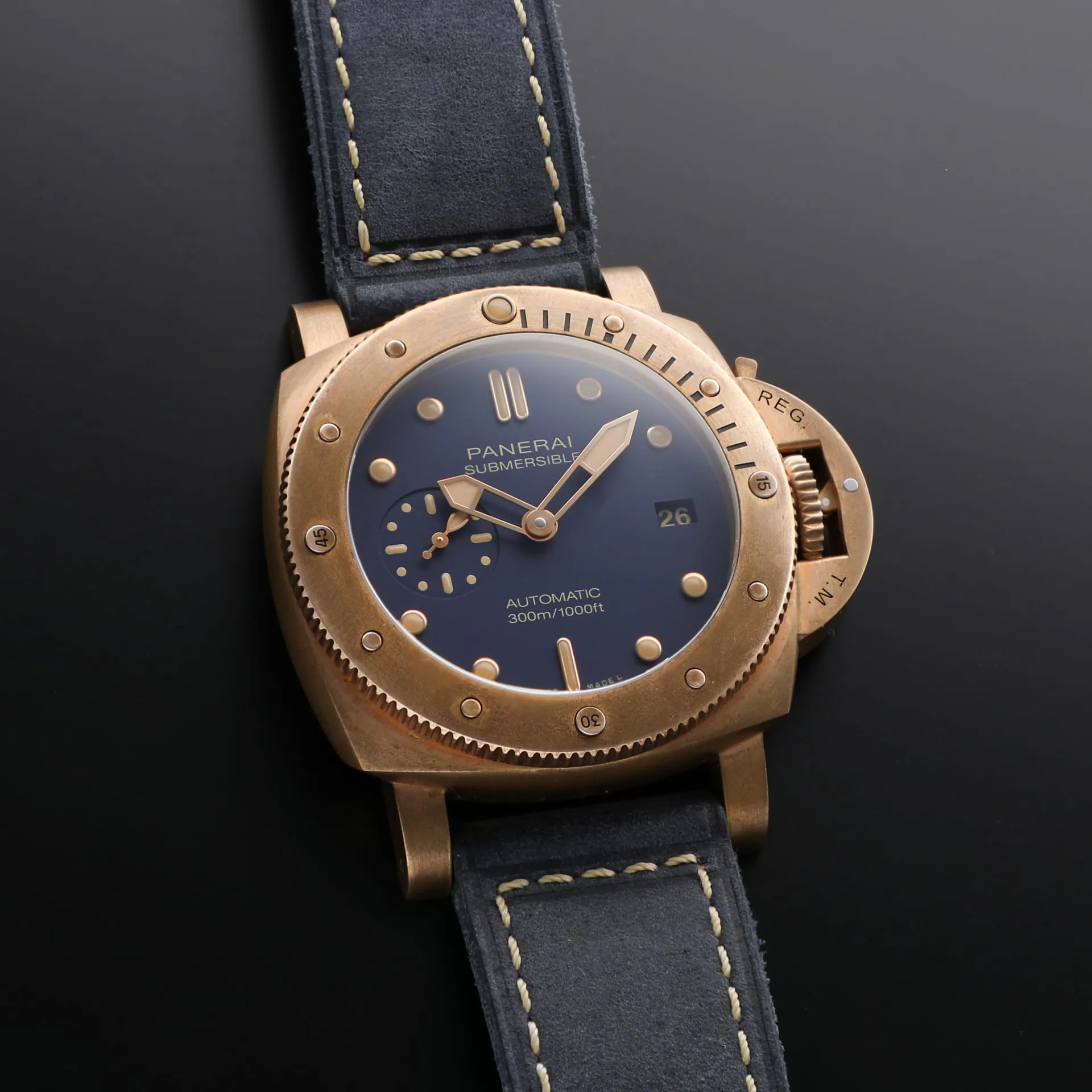 Panerai Submersible PAM01074 42mm Bronze and Titanium Blue 2