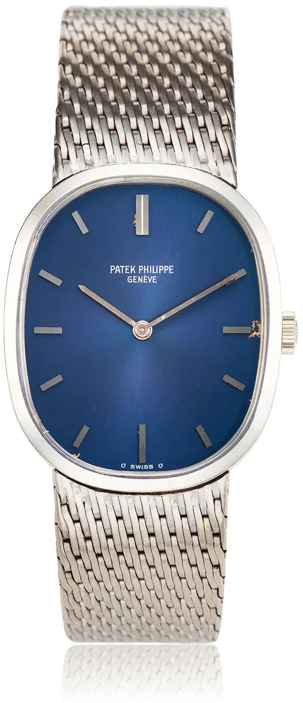 Patek Philippe 3548/1G 32mm White gold and 18k white gold Blue 3