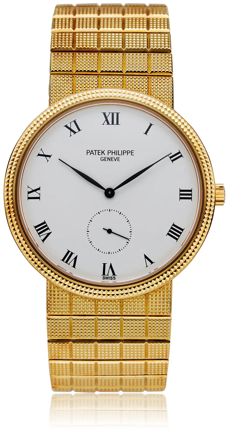 Patek Philippe Calatrava 3919/10J 33mm Yellow gold and 18k yellow gold White patinated