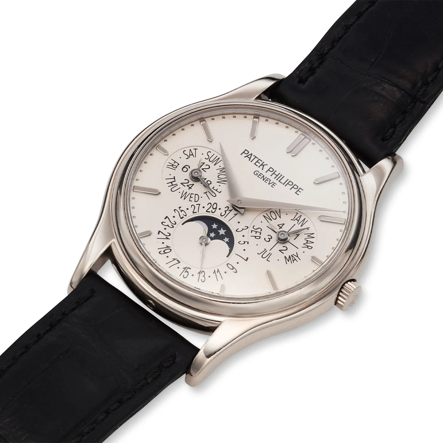 Patek Philippe Perpetual Calendar 5140G-001 37mm White gold and 18k white gold Black 1