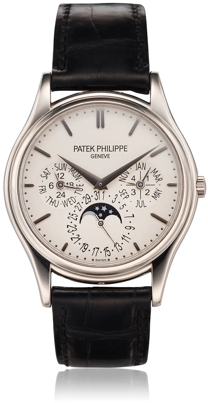 Patek Philippe Perpetual Calendar 5140G-001 37mm White gold and 18k white gold Black 3