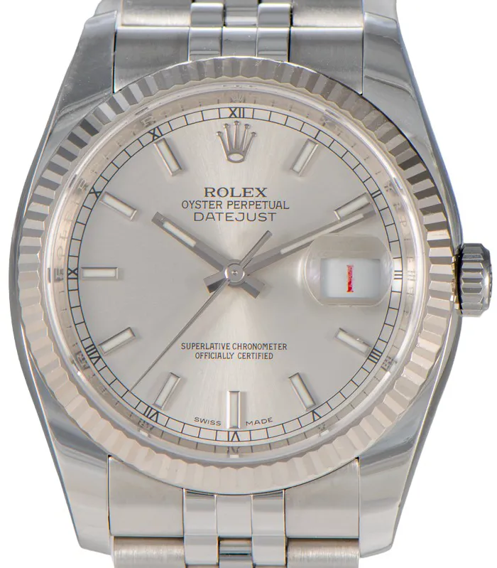 Rolex Datejust 36 116234 White gold and Stainless steel and 18k white gold Silver