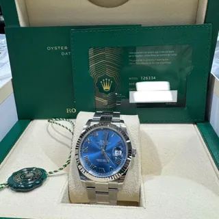 Rolex Datejust 41 126334 White gold and Stainless steel Blue