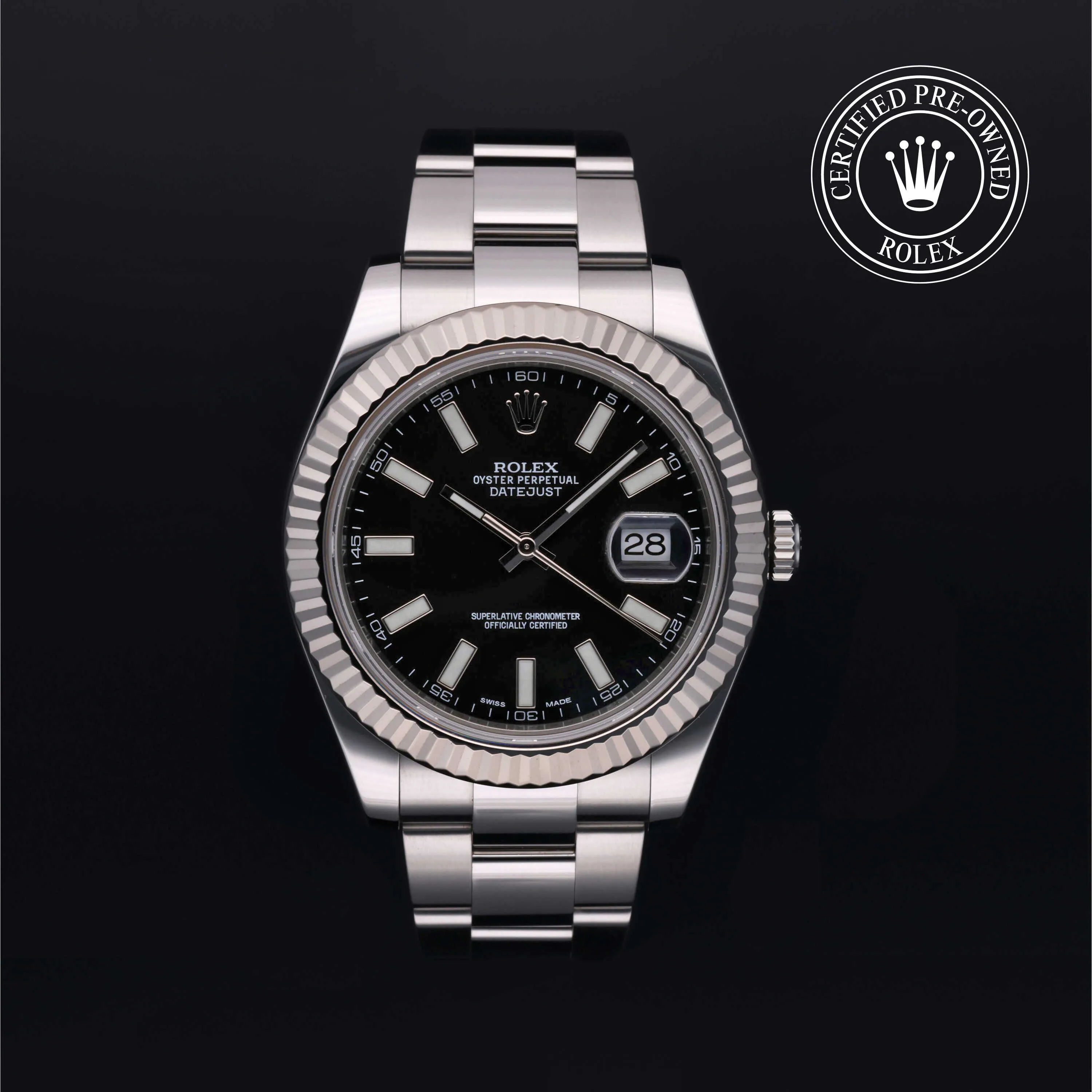 Rolex Datejust II 116334 41mm Stainless steel Black