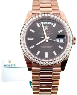 Rolex Day-Date 228345RBR-0006 Rose gold Brown