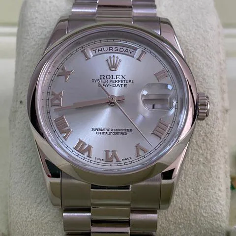 Rolex Day-Date 36 118206 36mm Platinum Blue 1