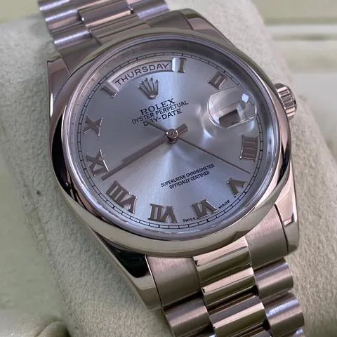 Rolex Day-Date 36 118206 36mm Platinum Blue 14