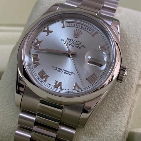 Rolex Day-Date 36 118206 36mm Platinum Blue 15