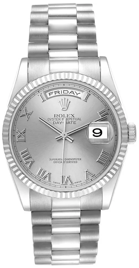 Rolex Day-Date 36 118239-0082 36mm White gold Gray