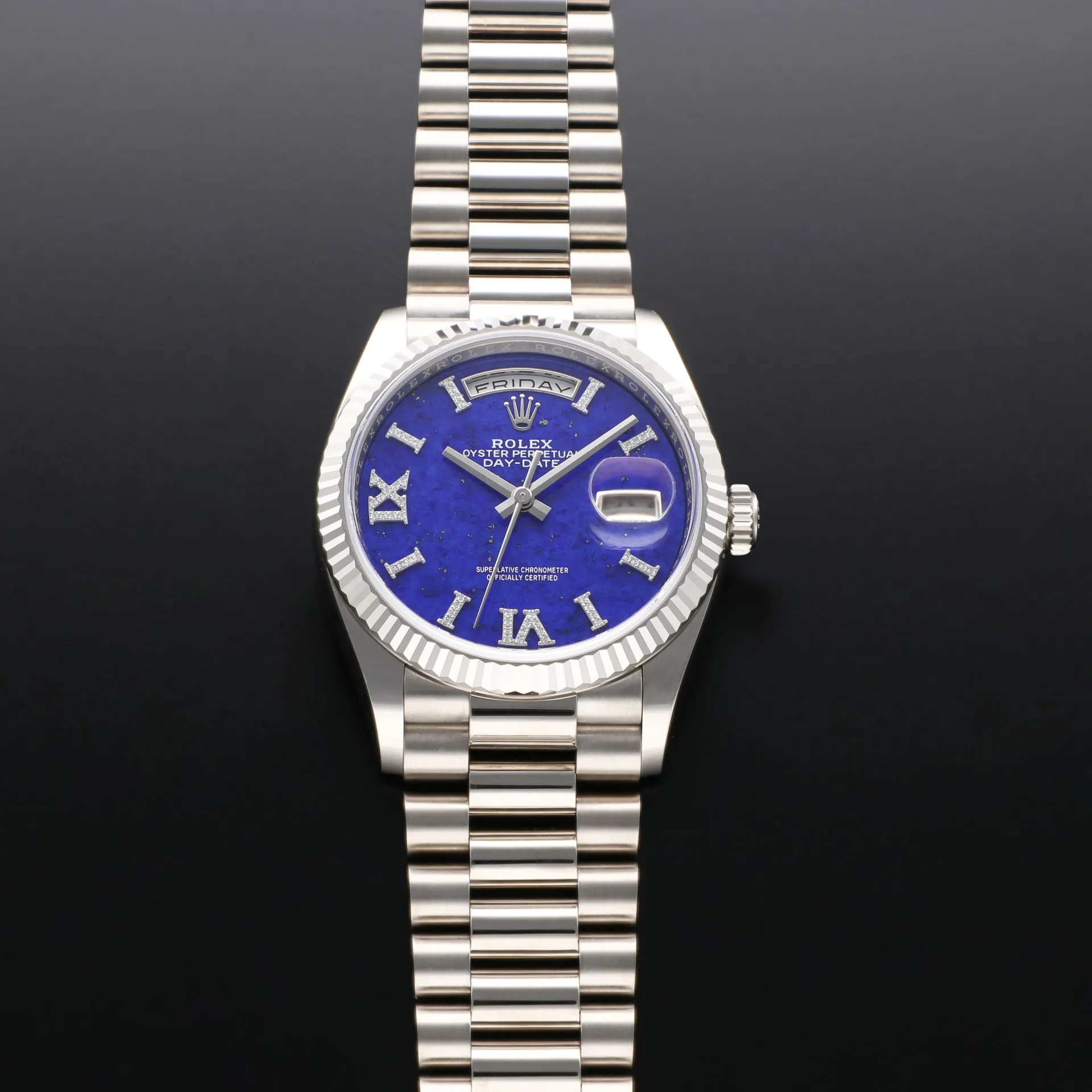 Rolex Day-Date 36 128239 36mm White gold Blue