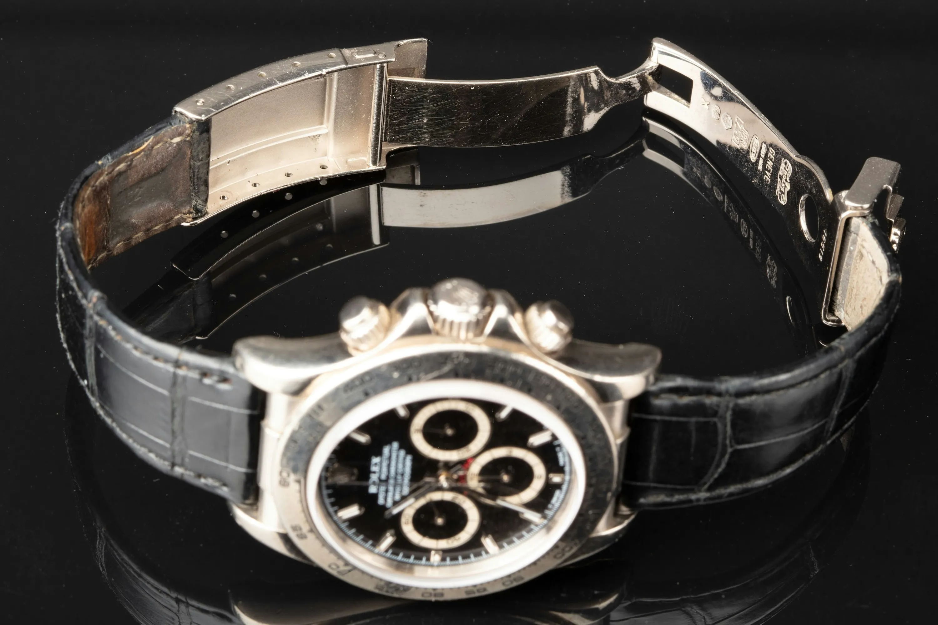 Rolex Daytona 16519 40mm White gold Black 17