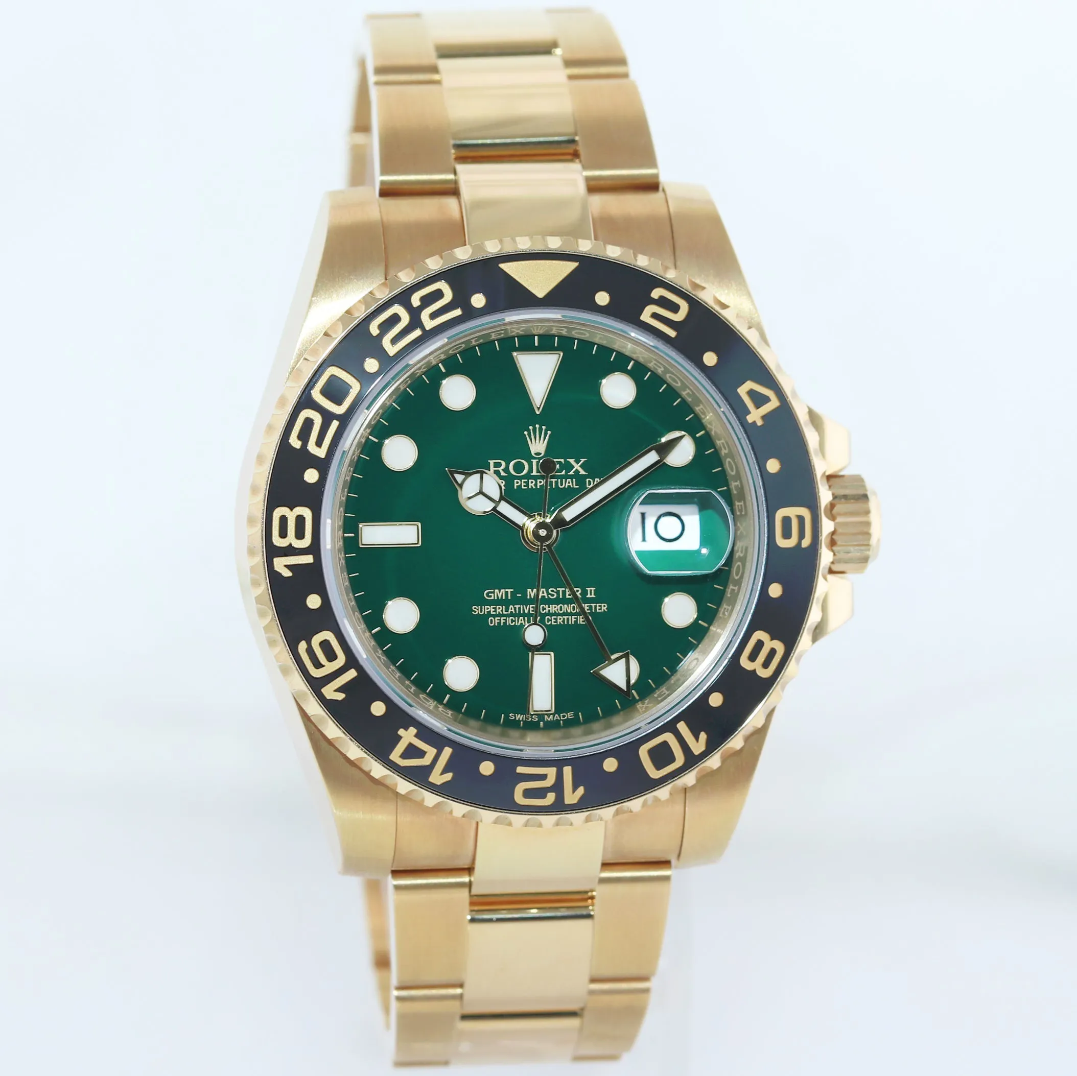 Rolex GMT-Master II 116718 40mm Yellow gold Green 1