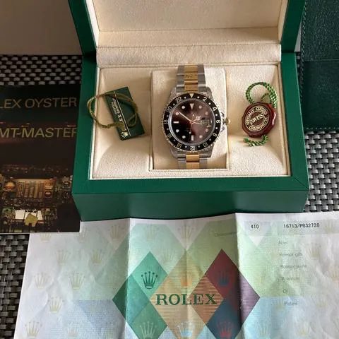 Rolex GMT-Master II 16713 40mm Yellow gold and Stainless steel Black 2