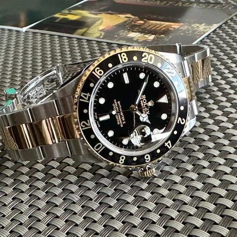 Rolex GMT-Master II 16713 40mm Yellow gold and Stainless steel Black 16