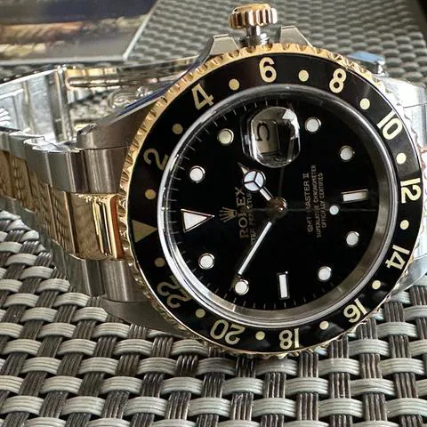 Rolex GMT-Master II 16713 40mm Yellow gold and Stainless steel Black 18