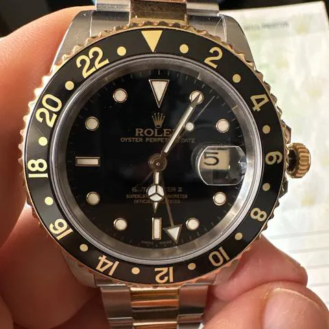 Rolex GMT-Master II 16713 40mm Yellow gold and Stainless steel Black 21