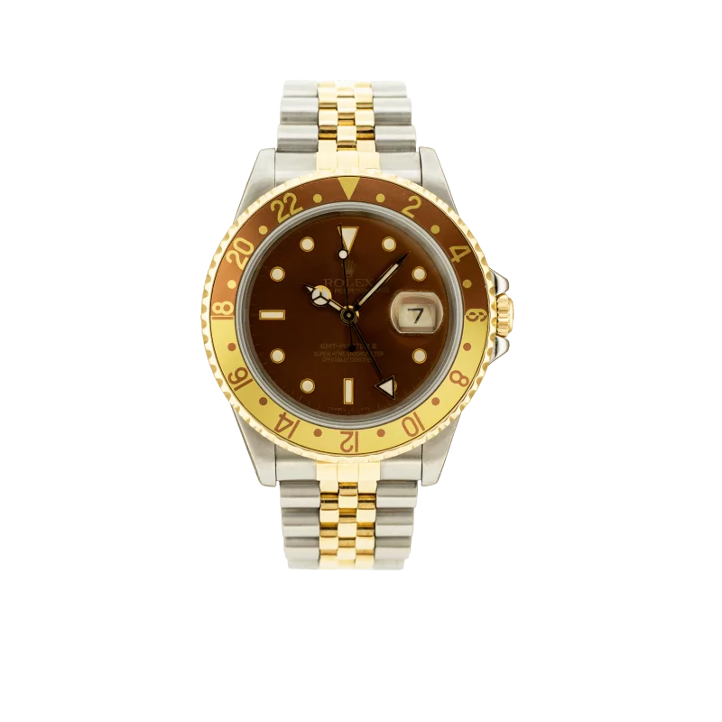 Rolex GMT-Master II 16713 40mm Yellow gold and Stainless steel Brown