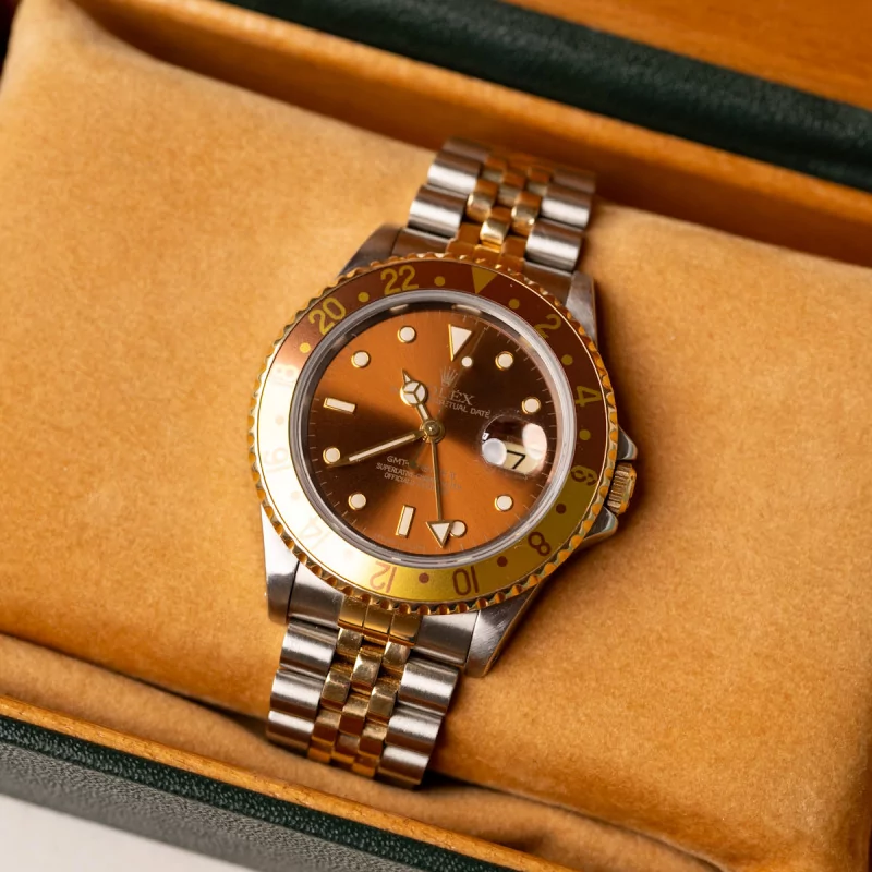 Rolex GMT-Master II 16713 40mm Yellow gold and Stainless steel Brown 7