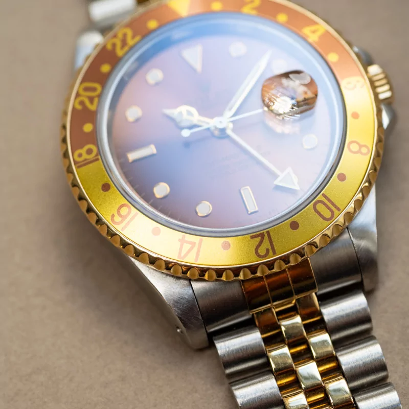 Rolex GMT-Master II 16713 40mm Yellow gold and Stainless steel Brown 12