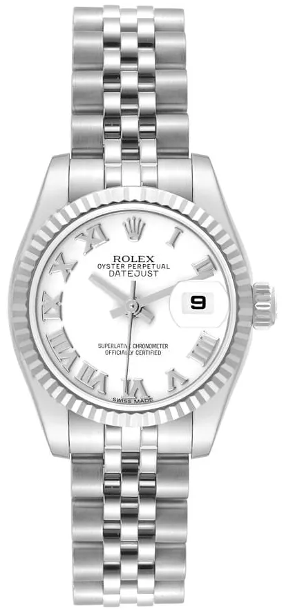 Rolex Lady-Datejust 179174 26mm Stainless steel White