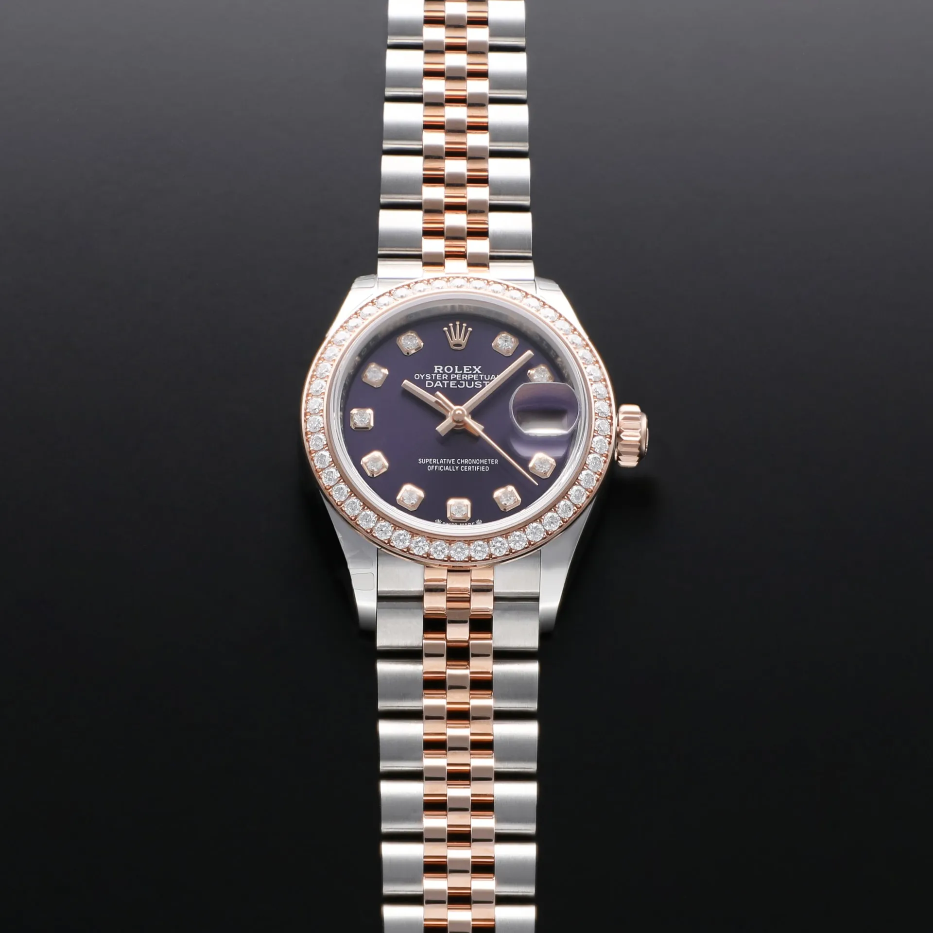 Rolex Lady-Datejust 279381RBR-0015 28mm Oystersteel and Everose gold Purple