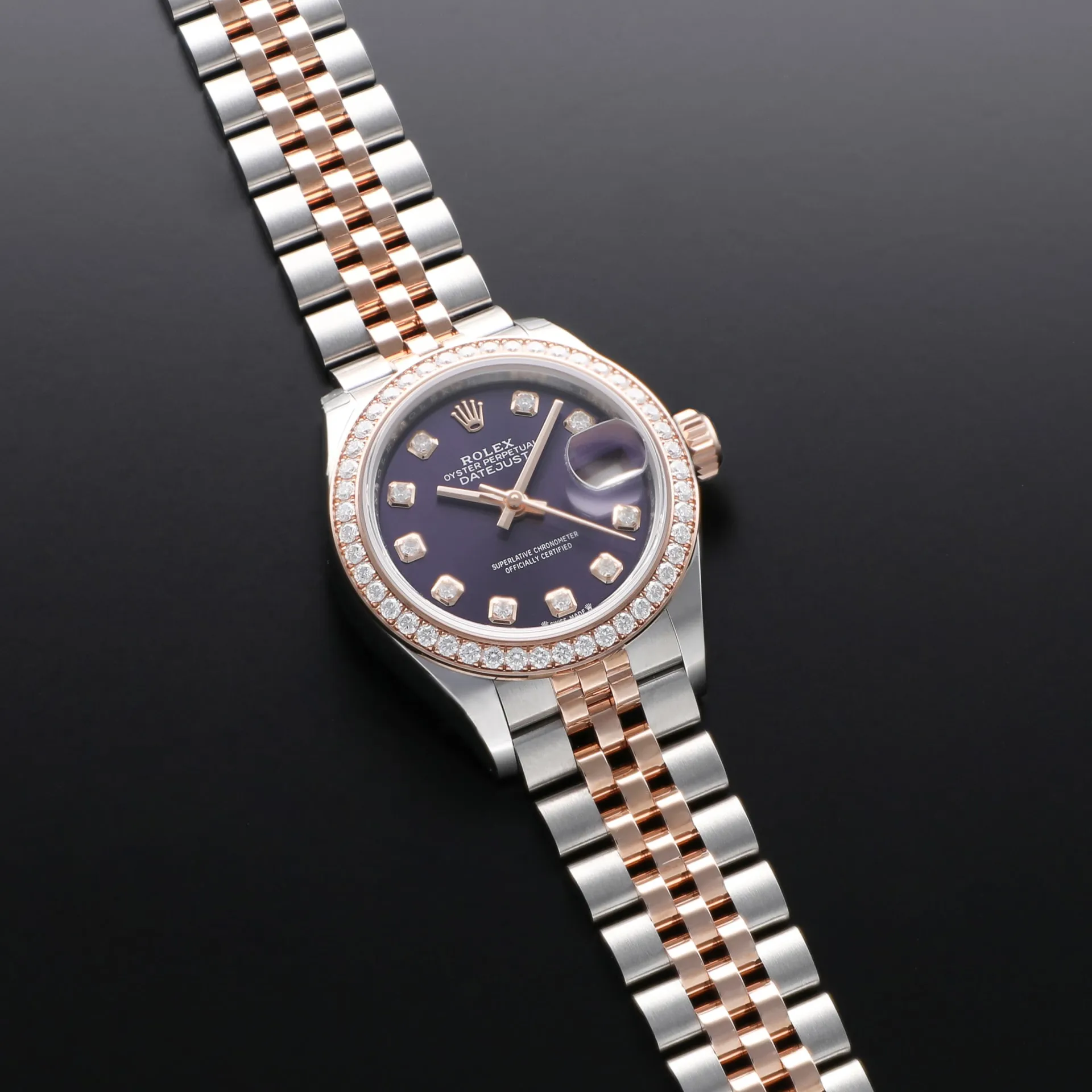 Rolex Lady-Datejust 279381RBR-0015 28mm Oystersteel and Everose gold Purple 2