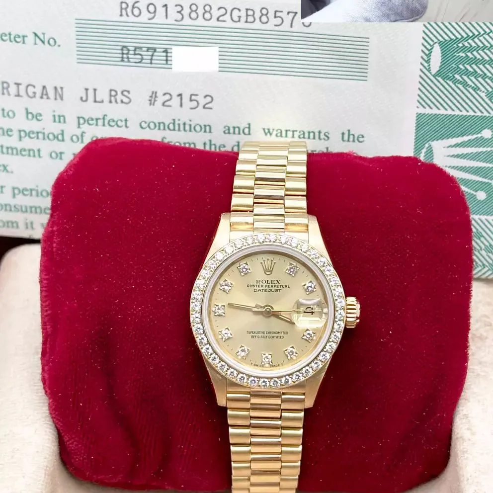 Rolex Lady-Datejust 69138 26mm Yellow gold Champagne 7