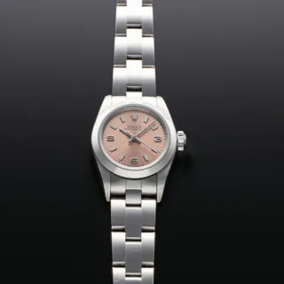 Rolex Oyster Perpetual 67180 Stainless steel Salmon