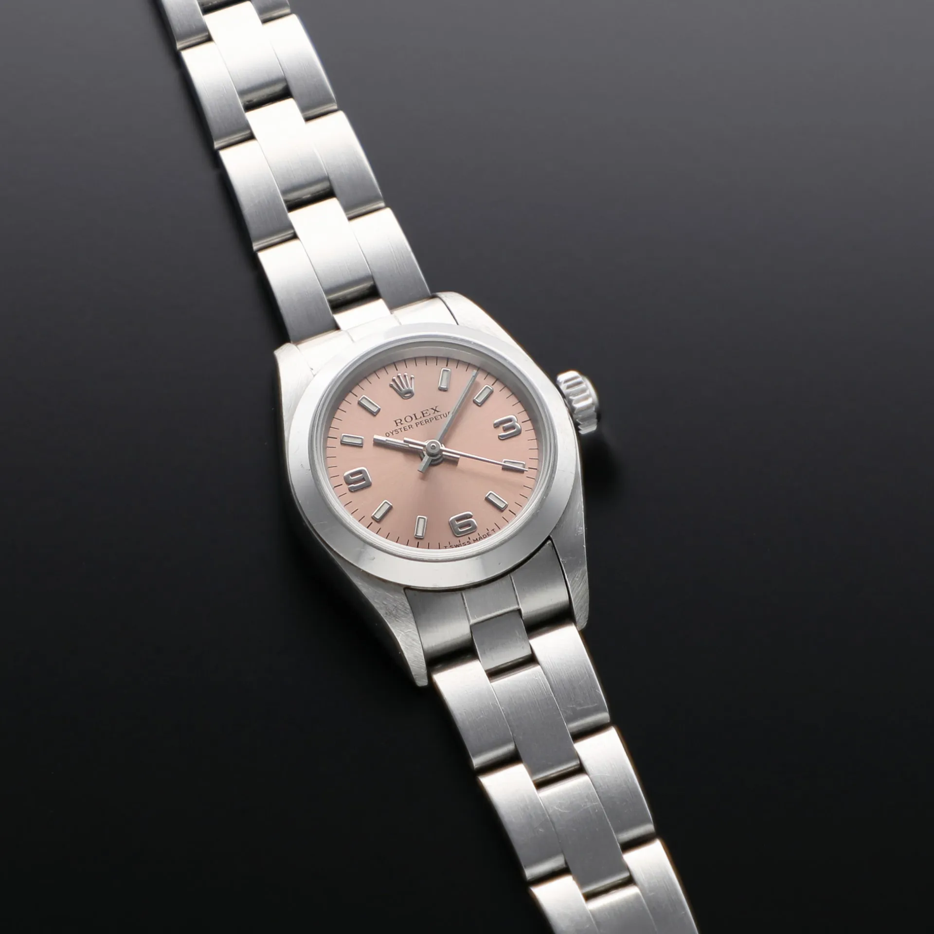 Rolex Oyster Perpetual 67180 26mm Stainless steel Salmon 2