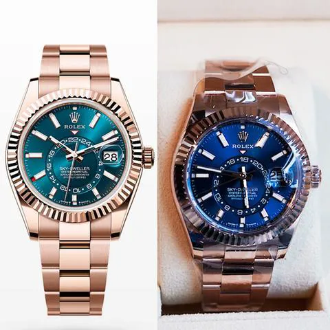 Rolex Sky-Dweller 336935-0001 42mm Everose gold Blue and Green