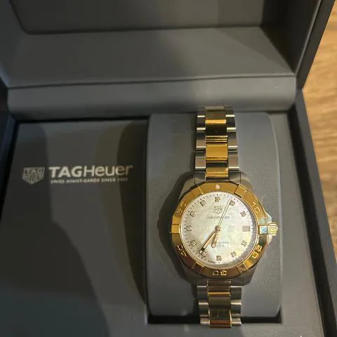 TAG Heuer Aquaracer WAY1351.BD0917 32mm Yellow gold and Stainless steel White 1