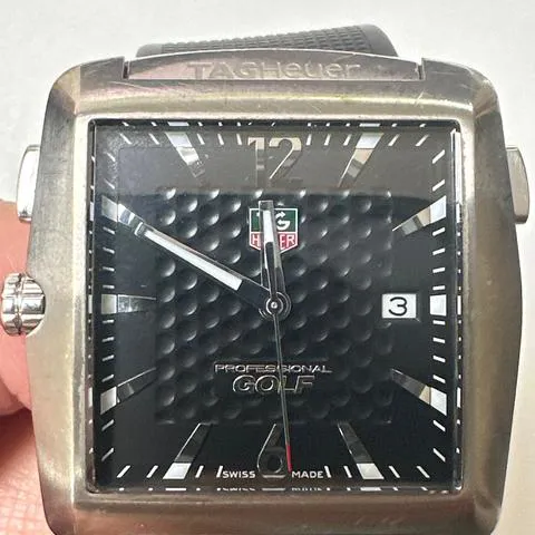 TAG Heuer Professional Golf Watch WAE1111 36mm Titanium Black 9