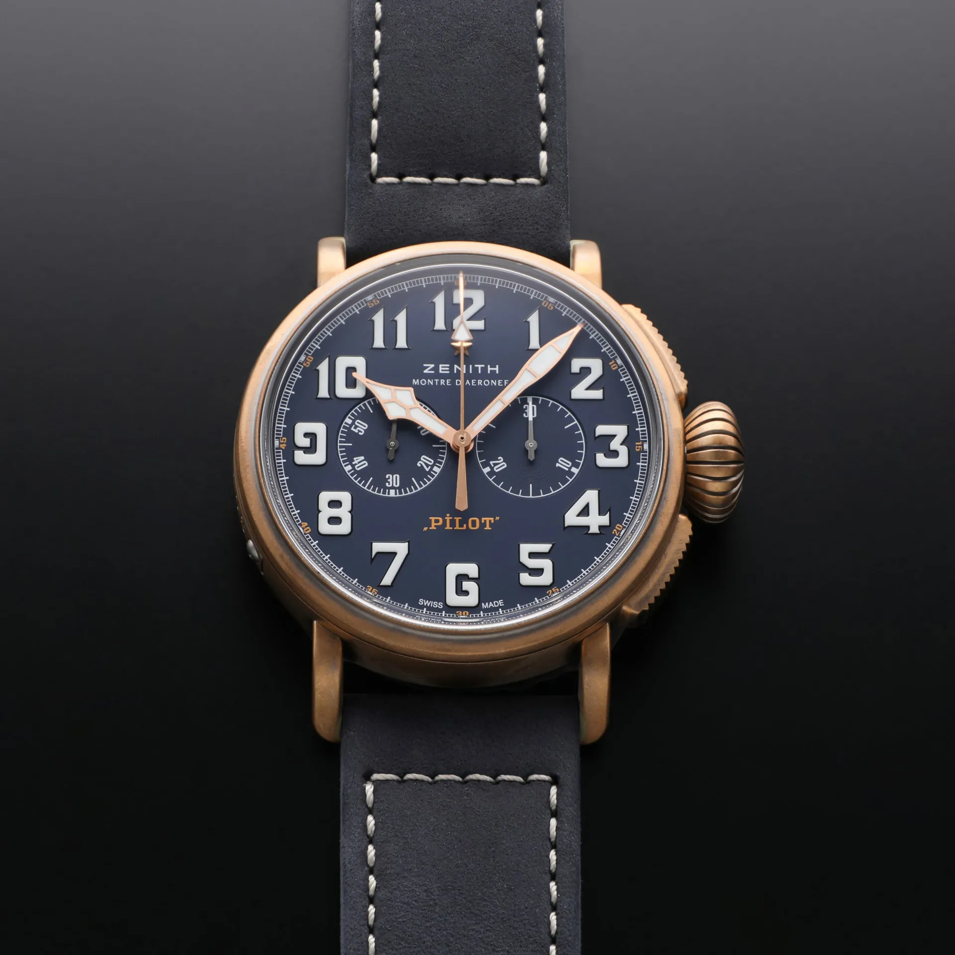 Zenith Pilot 29.2430.4069/57.C808 45mm Bronze and Titanium Blue