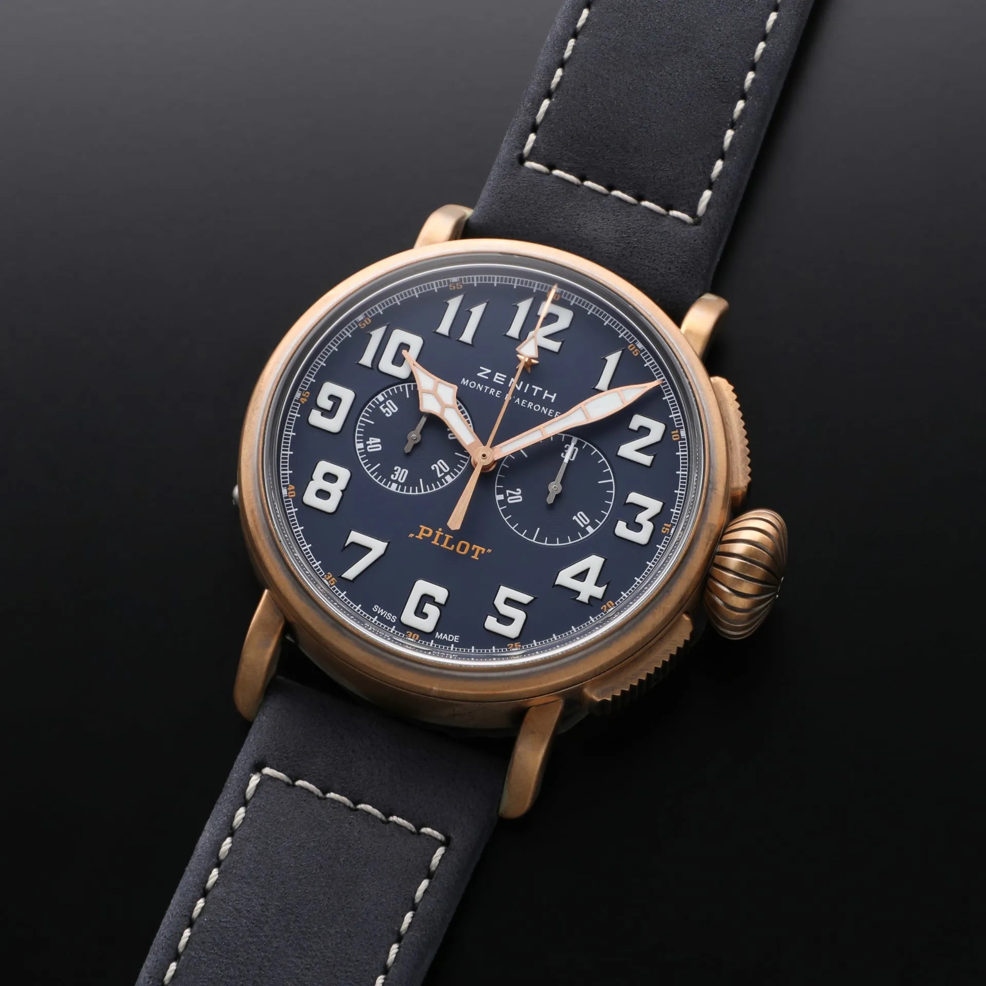 Zenith Pilot 29.2430.4069/57.C808 45mm Bronze and Titanium Blue 1