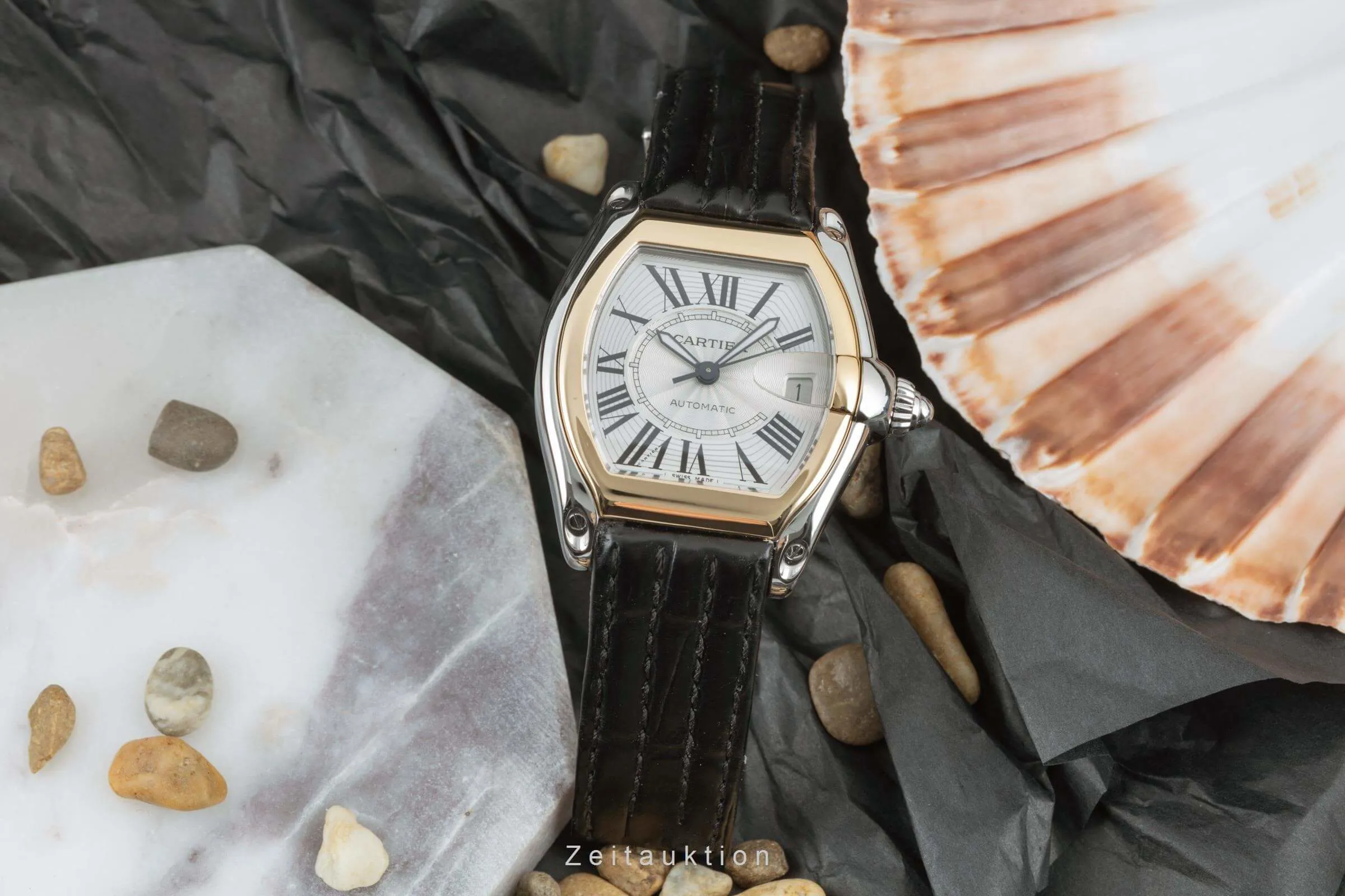 Cartier Roadster w62031y4 37.5mm Yellow gold and Stainless steel White 2