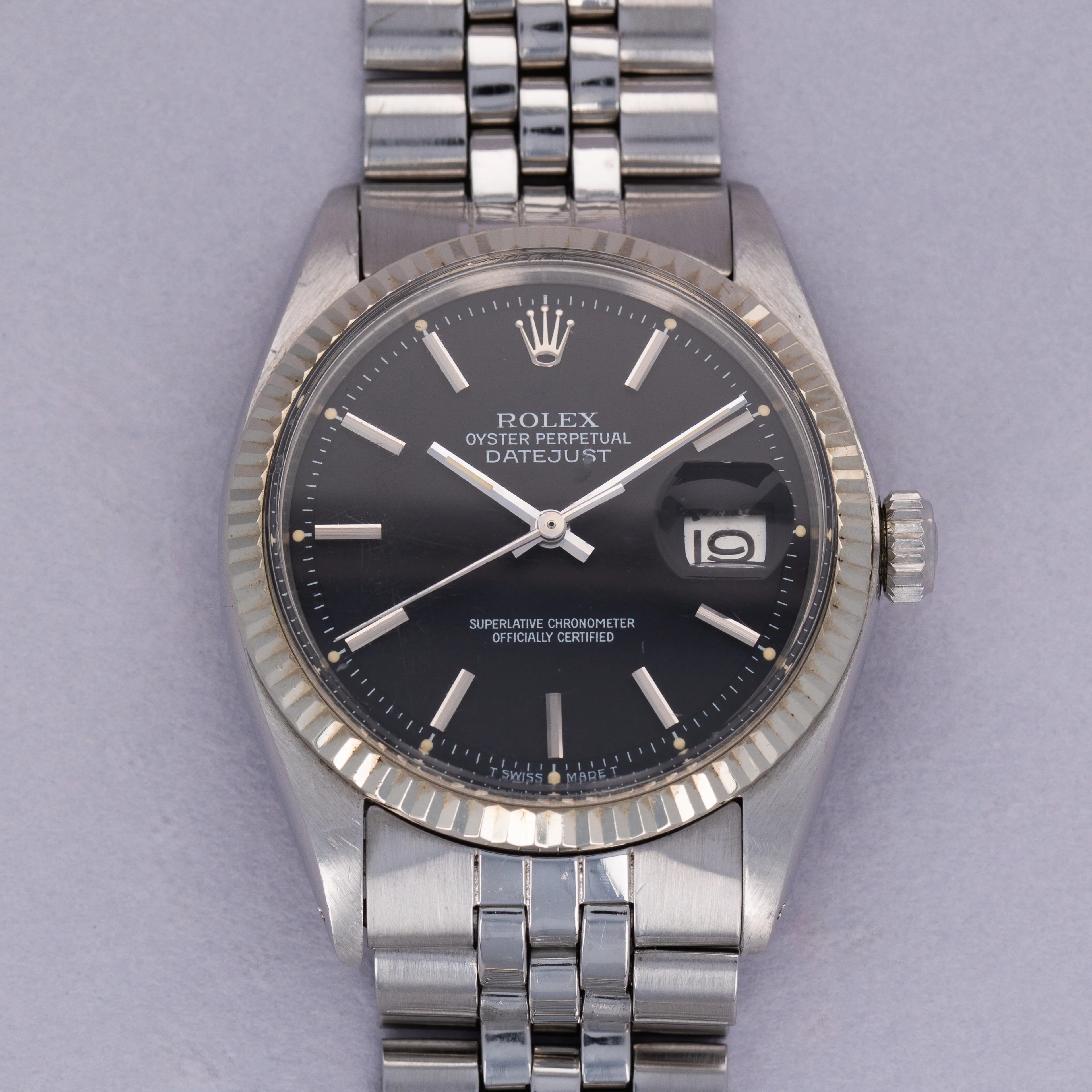 Rolex Datejust 1601 36mm Stainless steel Black