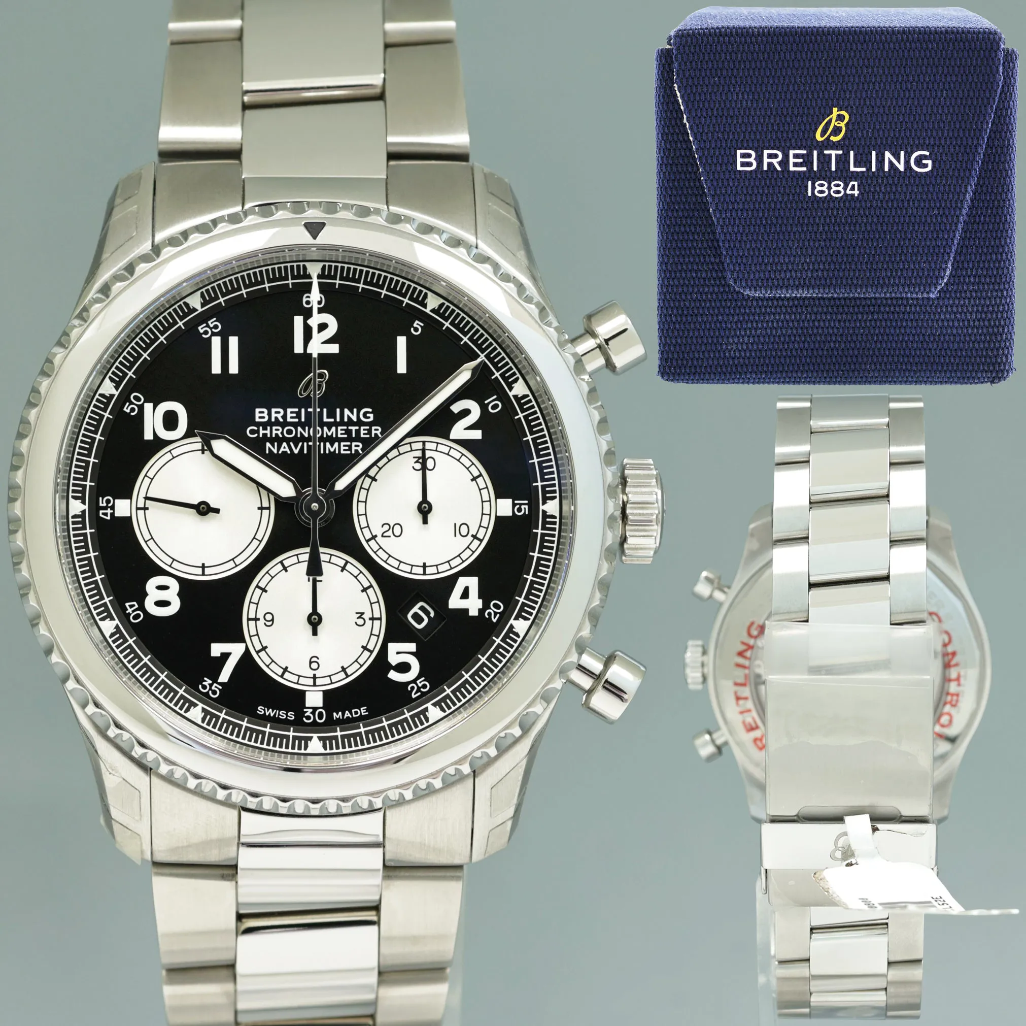 Breitling Aviator 8 AB0117 43mm Stainless steel Black