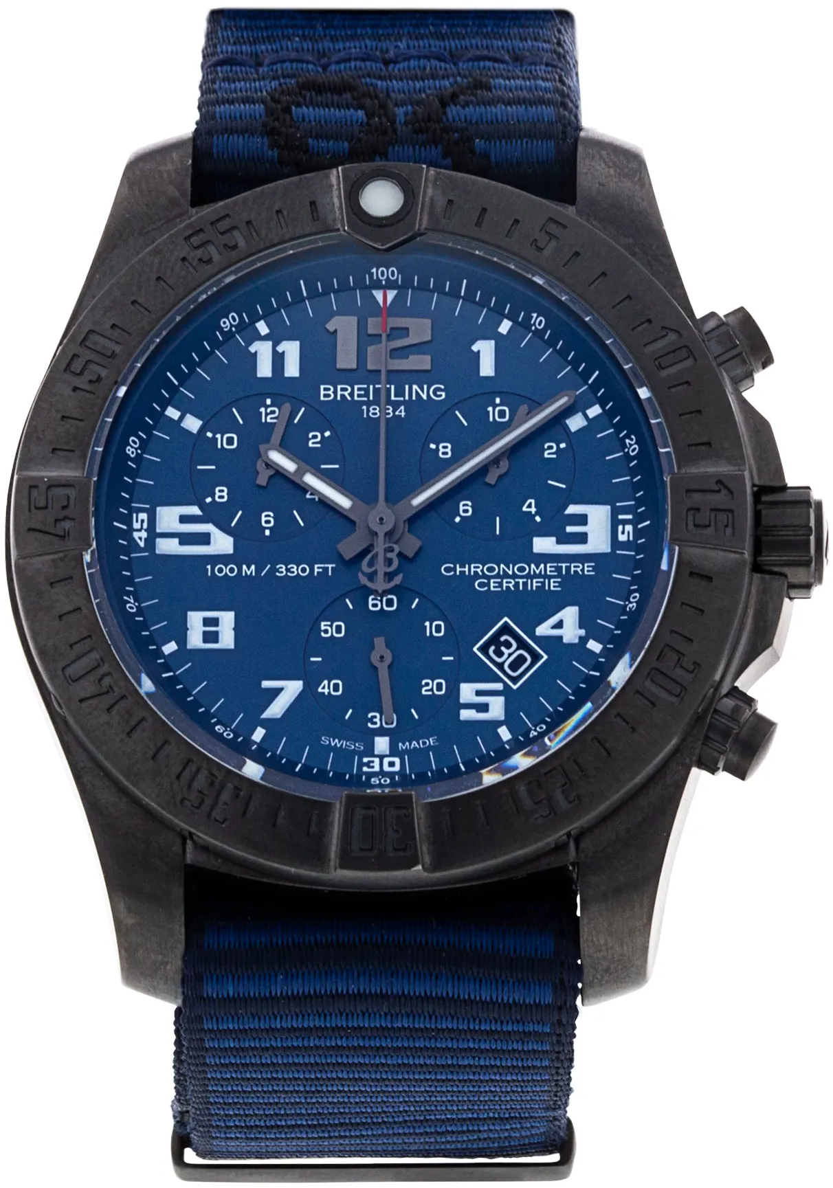 Breitling Chronospace V73330 43mm Titanium Blue Arabic