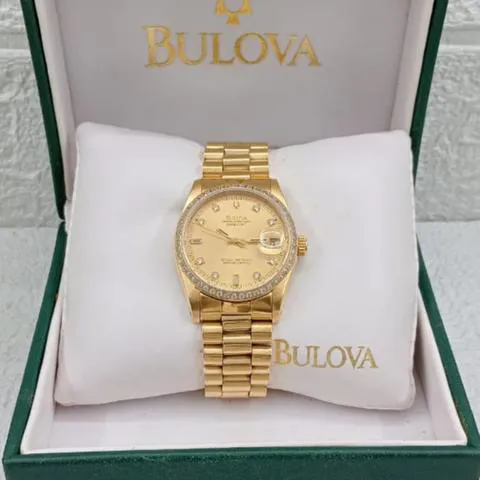 Bulova Precisionist 90271 40mm Yellow gold Gold