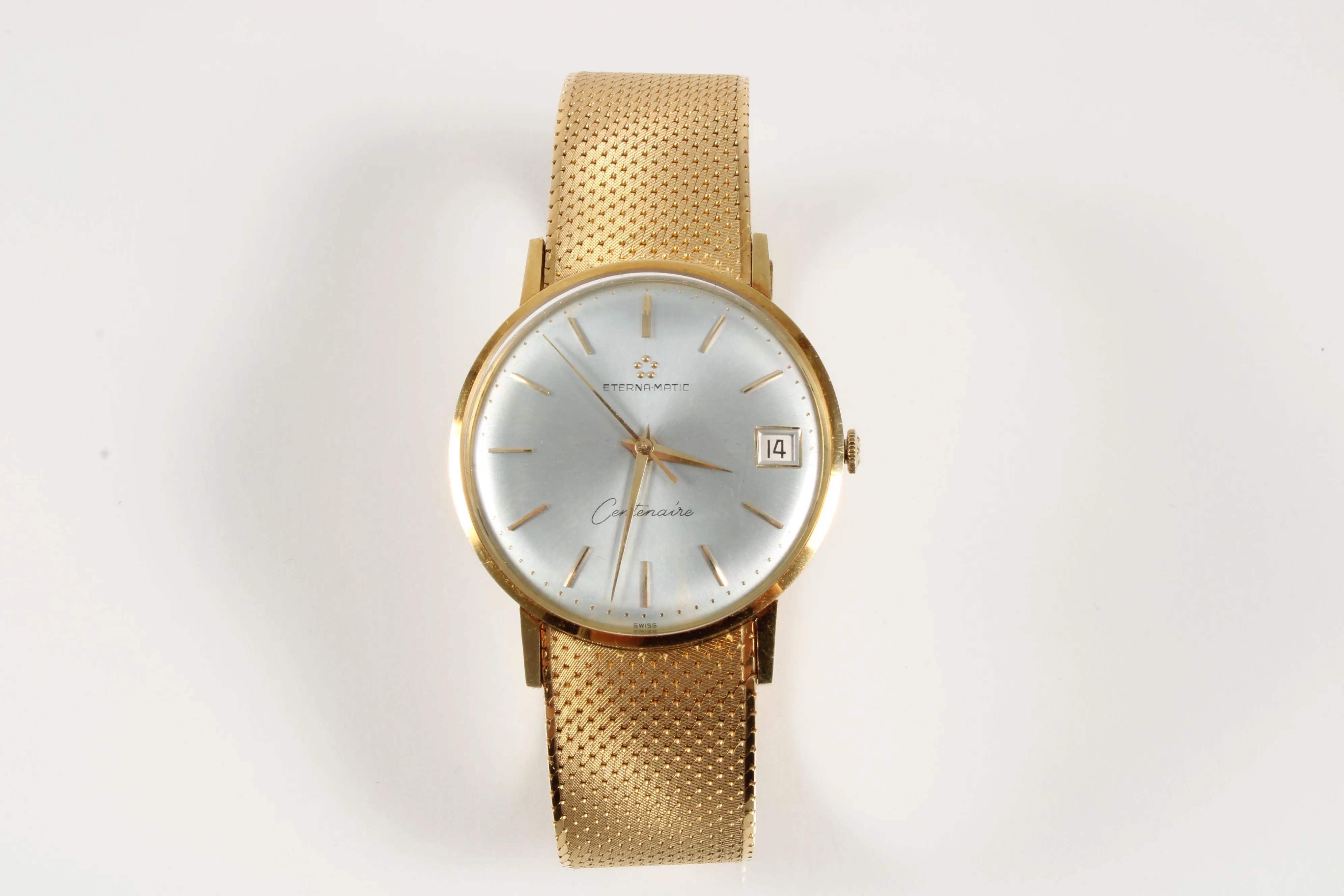 Eterna Centenaire 33mm Yellow gold Silver