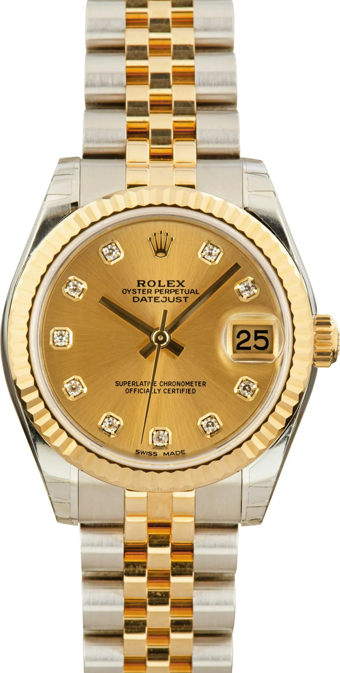 Rolex Datejust 31 178273 31mm Yellow gold and Stainless steel Champagne