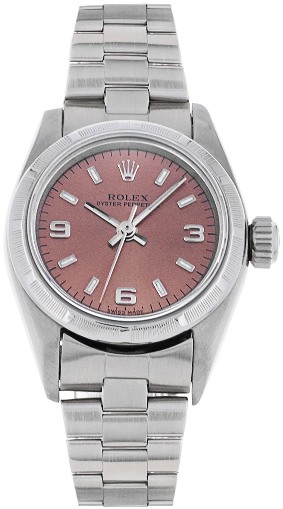 Rolex Oyster Perpetual 76030 26mm Stainless steel Salmon Quarter Arabic