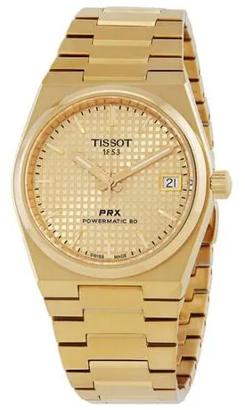 Tissot T-Classic T137.207.33.021.00 35mm Yellow gold and Stainless steel Champagne