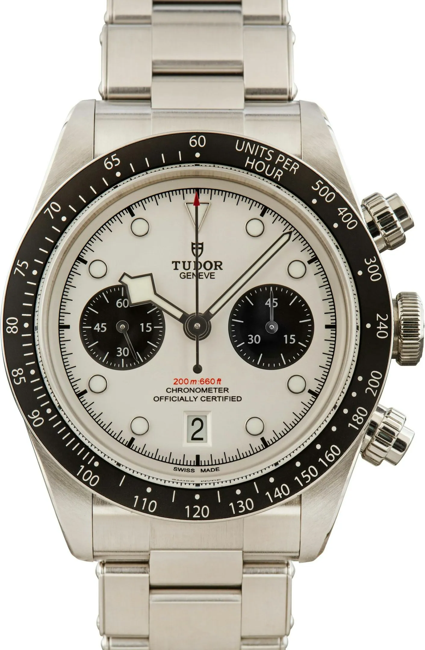 Tudor Black Bay Chronograph 79360 41mm Stainless steel Black and white