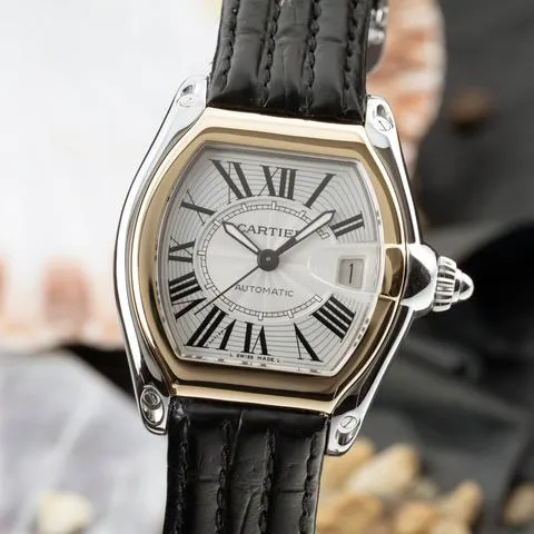 Cartier Roadster w62031y4 44mm Yellow gold and Stainless steel White