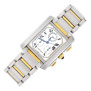 Cartier Tank Française 2303 | Stainless steel and Yellow gold