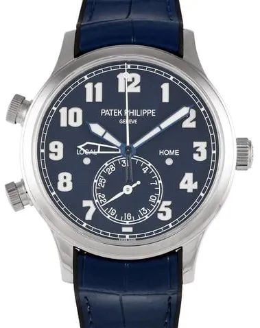 Patek Philippe Calatrava Pilot Travel Time 5524G-001 42mm White gold Blue